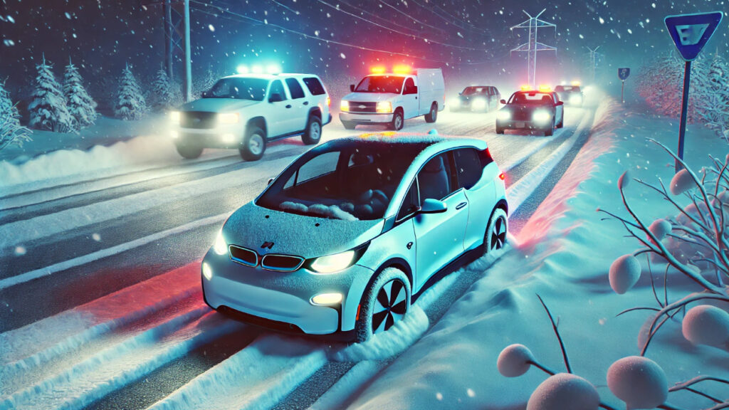 電気自動車の冬の立ち往生事例