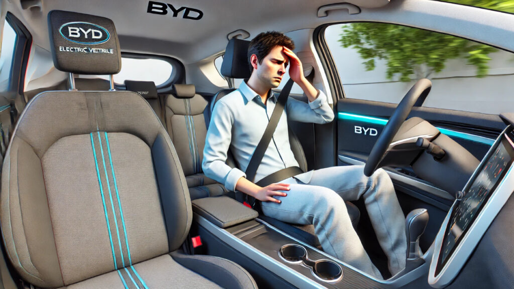 BYDの電気自動車で酔う例