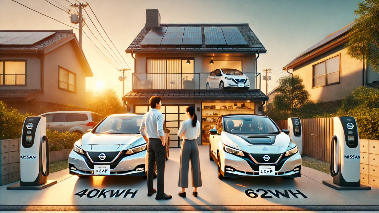 日産 リーフ 40kwh 62kwh 違いは？用途別おすすめグレード紹介