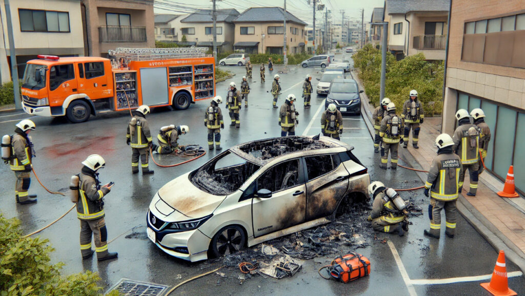充電中 EV 火災発生 車種別傾向