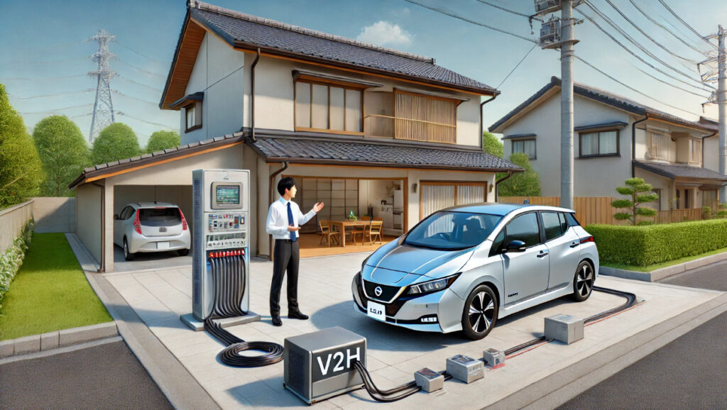 リーフ 蓄電池 V2Hの仕組み