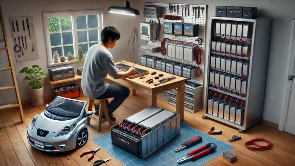 リーフバッテリー 蓄電池 自作事例