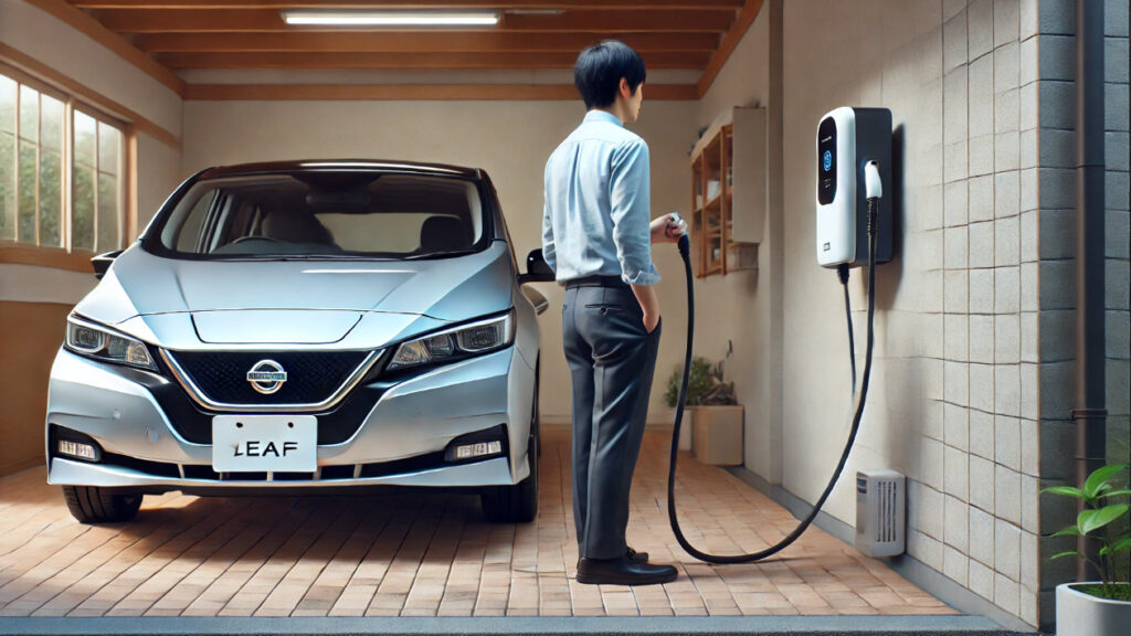 リーフ 充電 自宅 やり方の手順